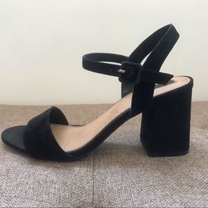 Forever 21 | Faux Suede Buckle Ankle Strap Heels